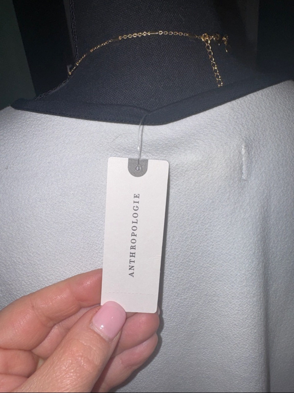 NWT Maeve Colorblock Vest Sleeveless V-Neck Ivory Shell with Black Trim Sz XL - Picture 7 of 14